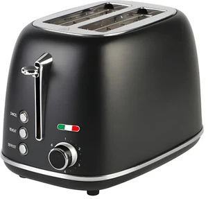 Vintage-Style Electric 2-Slice Toaster – Stainless Steel & Retro Design - Picture 1 of 108
