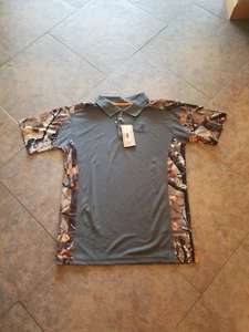 New Origonal Tags Legendary Whitetails Tan Camouflage Polo Shirt Mens Size M - Picture 1 of 4