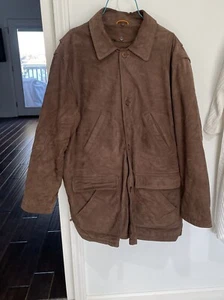 Vintage Timberland Y2k Suede Mens Quilted Lined Coat Jacket L WeatherGear New 🧥 - Picture 1 of 7