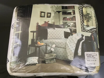 Vintage Queen Sheet Set JCPenny 4 Piece  1990s Midnight Plaid - Image 1 of 4