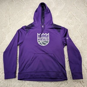 Sacremento Kings Hoodie Mens Medium Purple Majestic NBA Basketball Thermabase - Picture 1 of 11