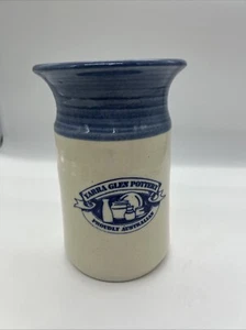 Yarra Glen Pottery Kitchen Utensil Wine Bottle Holder Blue White Australia - Bild 1 von 12