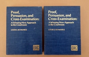Proof Persuasion And Cross Examination Schwartz 1977 Volumes 1 & 2 Law Very Good - Imagen 1 de 7