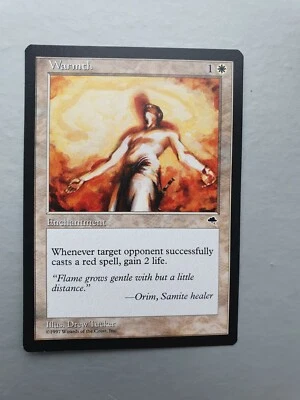Warmth, MTG Tempest (1997) Uncommon White Enchantment VNM  - Image 1 of 2