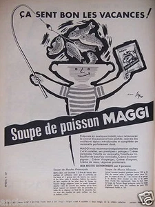 WERBUNG 1957 MAGGI FISCHSUPPE - DESIGN SEPO - ADVERTISING - Bild 1 von 1