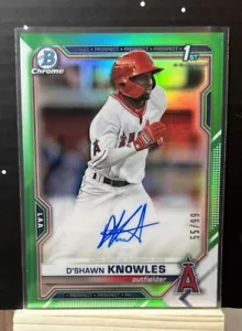 2021 Bowman Chrome - Prospect Autograph Green Refractor #CPA-DK D'Shawn Knowles - Bild 1 von 2