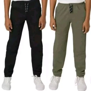 Two (2) ~ LEE ~ 1-Green 1-Gray Jogger Pant ~ Rugged Knee ~ Zip Pocket ~ XS (5-6) - Picture 1 of 8
