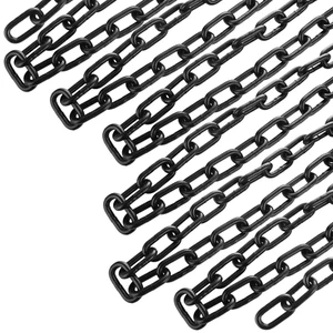 19.7 Ft Long Black Chain Link 1/4" Heavy Duty Chain Bulk Decorative Chain for Ha - Picture 1 of 12