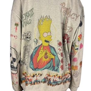 Fairfao Paris Graphic Hoodie Sweatshirt Distressed Art Print Streetwear Gr. M - Bild 1 von 15
