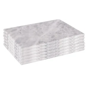 6x Manteles Rectangulares de Mármol Mesa de Comedor Rústica Ajuste de Lugar 30 x 20 cm Gris - Imagen 1 de 7
