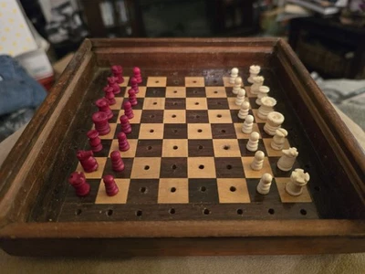 Шахматы Slide Top Peg набор с доской коробка для хранения - Изображение 1 из 3