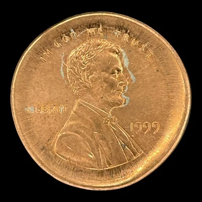 Broadstruck Error Cent 1999 Lincoln Penny MAJOR Broad Strike Genuine Mint Error - Image 1 of 2