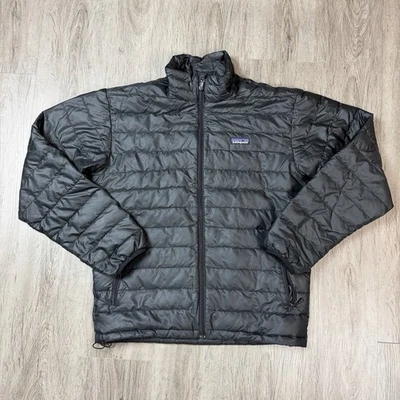 Patagonia Down Jacket Sweater Mens Small Black Puffer 84673 - Image 1 of 4