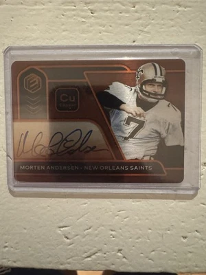 2020 Panini Elements - Steel Signatures Morten Andersen #SS-MAN Copper /29 (AU) - Image 1 of 2