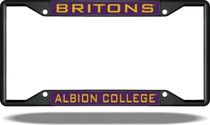 Albion College Britons Black License Plate Frame - Picture 1 of 1