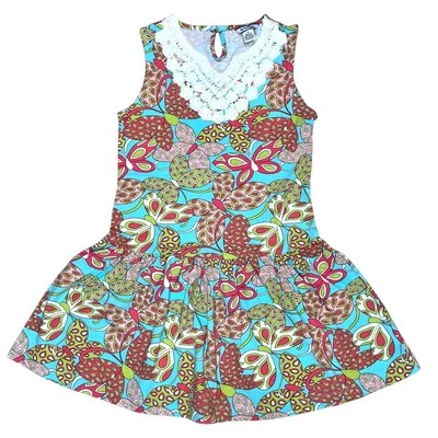 NWT Hartstrings Girls Butterfly Sleeveless Dress Spring Summer Size 7 - Image 1 of 4