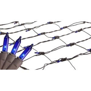 Northlight 2' x 8' Blue Mini Tree Trunk Wrap Christmas Lights - Brown Wire - Picture 1 of 3