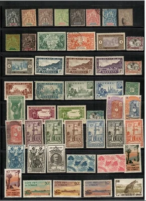 Belo lote - -Mh-usado Colônias Francesas 1800-1940- inc. BOB-bons cancelamentos - Imagem 1 de 2