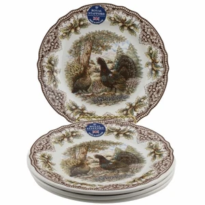 Royal Stafford Bird Grouse Thanksgiving Salad Side Plates Set of 4 - Picture 1 of 3