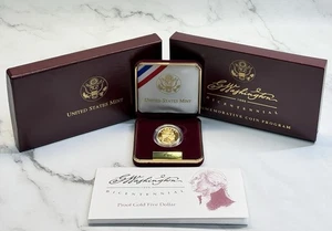 1999-W George Washington $5 Gold Proof Commemorative Coin w/ Box & COA - Picture 1 of 7