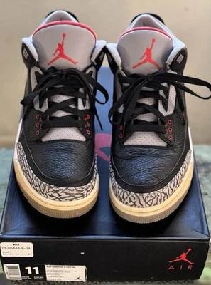 Air Jordan 3 Retro OG Classic "Black Cement" 2018 para hombre talla 11 con Og Box Foto 1 de 4