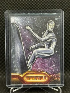2010 UD Marvel Iron Man 2 Artist Proof Sketchkarte Cat Staggs Silver Surfer AP - Bild 1 von 2