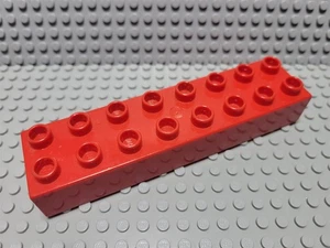 LEGO DUPLO Rojo 2x8 Pieza de Ladrillo de Construcción - Imagen 1 de 1