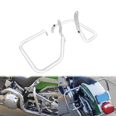 Chrome Saddlebag Guard Rail Crash Bar For Harley Heritage Softail FXST 2000-2017 - Image 1 of 4