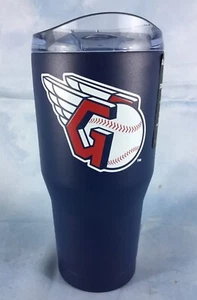 Cleveland Guardians 30oz Flipside Powder Coat Tumbler Logobrands Blue Stainless - Picture 1 of 5