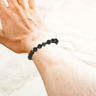 Kreuz-Perlen-Armband Lavastein-Stretch