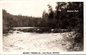 Beaver Dam Severn Trading Co. Ear Falls Ontario Canadá RPPC - Imagen 1 de 2