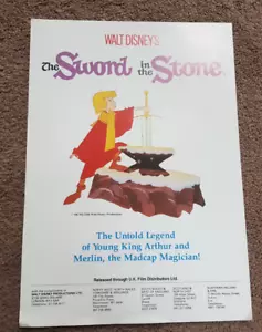 The Sword in the Stone - Synopsis sheet from 1970's Walt Disney - Foto 1 di 2