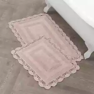 Tappeti da bagno e tappetini da bagno all'uncinetto Laura Ashley cotone XL, 17x24/21x34, blush - Foto 1 di 5