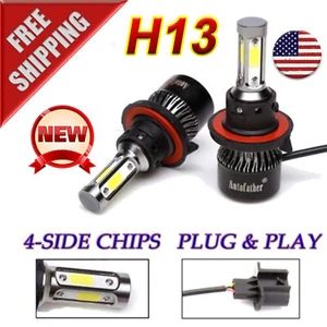 H13 9008 LED Headlight Bulb Kit 2pcs for Ford F150 250 350 450 550 2004-2014 - Picture 1 of 10