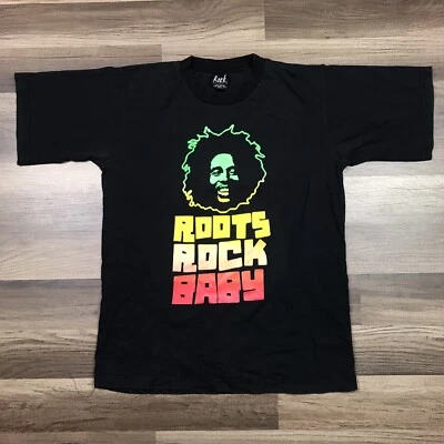 Camisa negra vintage Bob Marley Roots Rock Baby reggae talla grande Foto 1 de 4