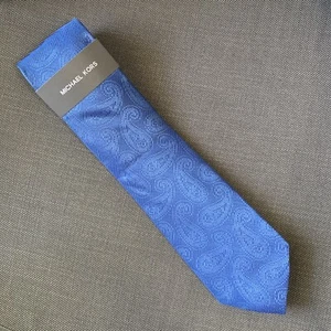 Michael Kors Men's Neck Tie Blue Adkins Paisley Silk Blend MSRP $69.50 - Picture 1 of 3