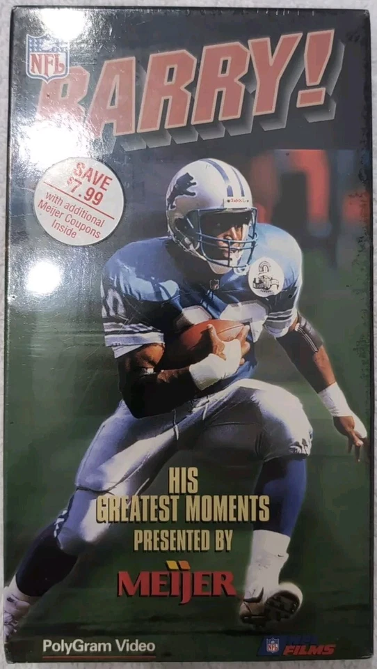 VHS 7 a Barry Sanders Greatest Moments NFL Detroit Lions Football Oklahoma Heisman