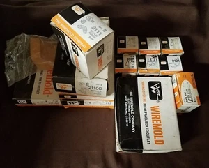 178 Pieces BUFF Wiremold Fittings, Connectors, Elbows, Clips, Covers, Tees - Picture 1 of 4