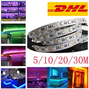 12V 24V 5/10/30M 5050SMD RGBW (RGB+Warmweiß) LED Streifen Strip Band Lichtleiste - Bild 1 von 16