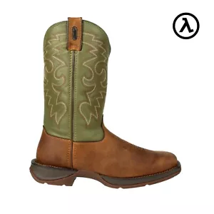REBEL™ BY DURANGO® COFFEE & CACTUS PULL-ON WESTERN BOOTS DB5416 - ALL SIZES -NEW - Picture 1 of 7