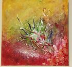 acrylic Oil paint Abstract Red Yellow White Christmas Gift art decor Living Room