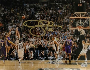 5X NBA CHAMPION DEREK FISHER LAKERS SIGNED 11X14 PHOTO 0.4 SECONDS SHOT GOLD BAS - Picture 1 of 3