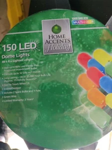 New ! 150 LED Dome Lights 49 ft 8 in Lighted Length UL Listed multicolor - Picture 1 of 3