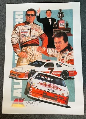 Impresión de campeón de la Copa Winston 92 Alan Kulwicki firmada por el artista Ron Crawford Foto 1 de 3