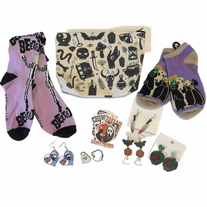 Halloween Ohrringe 4er Set Neu mit Etikett Hokuspokus Beetlejuice Scream Geschenkset - Bild 1 von 14