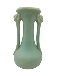 Vtg 1940's McCoy Pottery Art Deco Matte Mint Seafoam Green Vase Urn 9.5" T - Picture 1 of 8