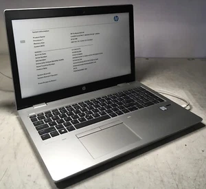 HP ProBook 650 G4 15" Intel Core i7-8650U @ 1.9GHz 8GB RAM NO HDD *FOR PARTS* - Picture 1 of 9