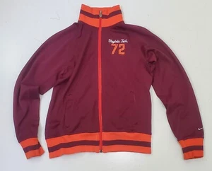 Virginia Tech Hokies Youth Large Nike Maroon Orange Full Zip Jacket - Picture 1 of 12