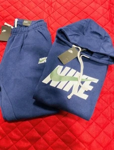 Nike Tech Fleece Tracksuit Navy Blue Men’s Tracksuit Hoodie & Pants Set - Picture 1 of 4