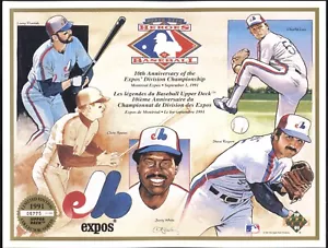 1991 Upper Deck Sheet MLB Heroes Of Baseball Montreal Expos 10th Anniversary - Picture 1 of 1